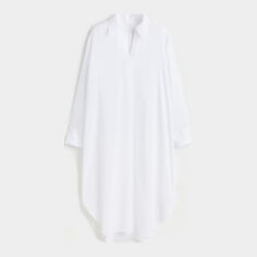 Акція на Сукня-сорочка коротка осіння жіноча H&M 061064360_white XXL Біла від Rozetka