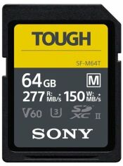 Акція на Sony 64GB Sdxc class 10 UHS-II U3 V60 Tough (SFM64T.SYM) від Y.UA