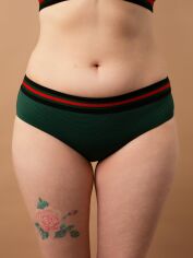 Акція на Нижня частина купальника жіноча brabrabra Смугастий комфорт SO246822 XL-44-106 Зелена від Rozetka