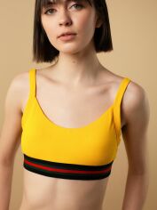 Акція на Верхня частина купальника жіноча brabrabra Смугастий комфорт SO246818 S Жовта від Rozetka