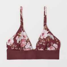 Акція на Верхня частина купальника жіноча H&M XAZ208905LQFF 38 Бордова у візерунки від Rozetka