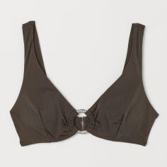 Акція на Верхня частина купальника жіноча H&M XAZ199357ZXIR 48 Болотна від Rozetka