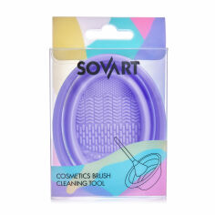 Акция на Аксесуар для очищення косметичних пензлів Sovart фіолетовий, 1 шт от Eva