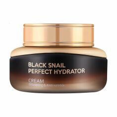 Акция на Зволожувальний крем для обличчя Eshumi Black Snail Perfect Hydrator Cream з екстрактом муцину чорного равлика, 55 мл от Eva