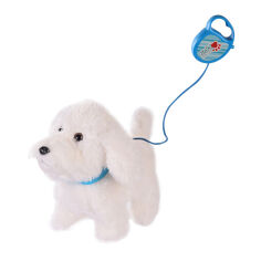 Акція на М'яка іграшка Країна Іграшок Собака біла на повідку (PL8202) від Будинок іграшок