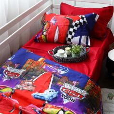 Акція на Простирадло MirSon 150x220 см Kids Time 17-0585-1 Beautiful machines бязь від Rozetka