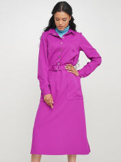 Акция на Плаття-сорочка міді осіннє жіноче Jhiva 90166034 48 Рожеве от Rozetka