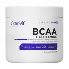 Акция на Амінокислота BCAA + L-Глютамін OstroVit BCAA + Glutamine в порошку, без смаку, 200 г от Eva