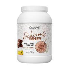 Акція на Сироватковий протеїн OstroVit Delicious Whey Protein Shake Шоколад і банан, у порошку, 700 г від Eva