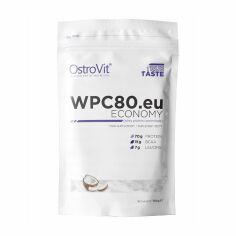 Акція на Протеїн OstroVit WPC80.eu Economy в порошку, зі смаком кокосового крему, 700 г від Eva
