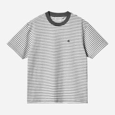 Акція на Футболка бавовняна довга жіноча Carhartt WIP Coleeen W I031627-1Z9XX XS Чорна з білим від Rozetka