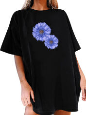 Акція на Плаття-футболка коротке літнє жіноче Love&Live Chintz Floral LLP04769 XS-S Чорне від Rozetka