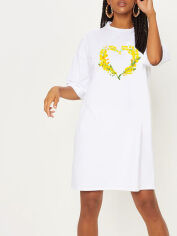 Акція на Плаття-футболка коротке літнє жіноче Love&Live Enchanted Florals Heart LLP04762 M-L Біле від Rozetka