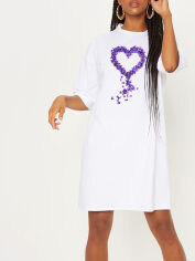 Акция на Плаття-футболка коротке літнє жіноче Love&Live Vibrant Floral Heart LLP04766 XS-S Біле от Rozetka