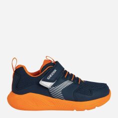 Акція на Підліткові кросівки для хлопчика Geox J26GBA0CE14-C0659 35 Темно-синій/Оранжевий від Rozetka
