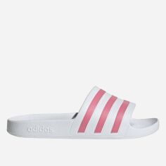 Акція на Жіночі шльопанці adidas Adilette Aqua GZ5237 39 Білі з червоним від Rozetka