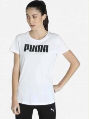 Акція на Футболка бавовняна довга жіноча Puma ESS PUMA Tee W 84719502 XXL White від Rozetka
