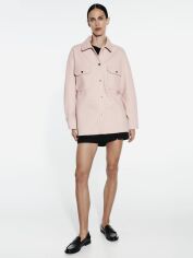 Акція на Куртка демісезонна подовжена жіноча Zara 344124085 S Рожева від Rozetka