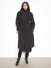 Акція на Пальто осіннє довге жіноче H&M 1170372_чорн.текстура S Чорне від Rozetka