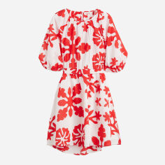 Акція на Сукня коротка літня жіноча H&M А1004-1032674 S Червона з білим від Rozetka