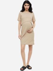 Акція на Плаття-футболка для вагітних жіноче H&M 271194836 S Світло-бежеве від Rozetka