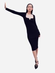 Акция на Плаття міді жіноче H&M 271201814 S Чорне от Rozetka