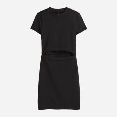 Акція на Плаття-футболка коротке жіноче H&M XAZ349755LJHU XS Чорне від Rozetka