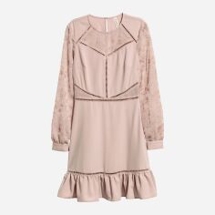 Акція на Сукня коротка літня жіноча H&M 0460820_005 32 Пудрова (СА2000001031735) від Rozetka