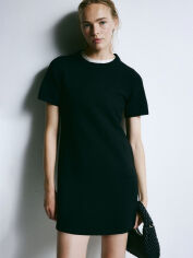 Акція на Плаття-футболка коротке літнє жіноче H&M 1206231 XL Чорне від Rozetka