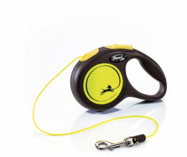 Акція на Поводок-рулетка для собак Flexi New Neon Xs трос 3 м до 8 кг желтый (25208) від Stylus