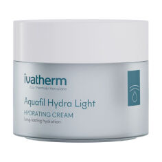 Акція на Зволожувальний крем для обличчя Ivatherm Aquafil Hydra Light Hydrating Cream для чутливої, нормальної та комбінованої шкіри, 50 мл від Eva