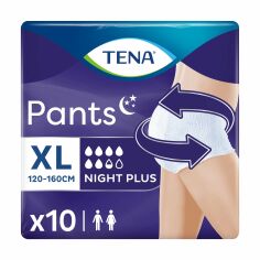 Акция на Урологічні труси-підгузки для дорослих TENA Pants Plus Night, розмір XL, 10 шт от Eva