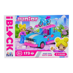 Акція на Конструктор IBLOCK Junior Kids hits Міський автомобіль (KH08/002/4) від Будинок іграшок