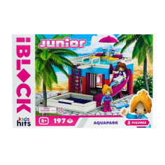 Акція на Конструктор IBLOCK Junior Kids hits Аквапарк 197 деталей (KH08/004/3) від Будинок іграшок