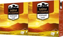 Акція на Упаковка чорного чаю Чайна родина 100 пакетиків х 2 шт від Rozetka