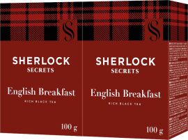 Акция на Упаковка чорного листового чаю Sherlock Secrets English Breakfast 100 г х 2 шт от Rozetka