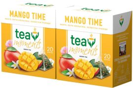 Акция на Набір зеленого чаю Tea Moments Mango Time зі смаком манго 20 пірамідок х 2 шт от Rozetka