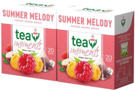 Акція на Набір фруктово-ягідного чаю Tea Moments Summer Melody зі смаком малини 20 пірамідок х 2 шт від Rozetka