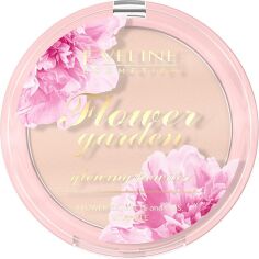 Акція на Компактна сяюча пудра Eveline Flower Garden Glowing Powder слонова кістка 8 г від Rozetka