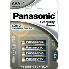 Акція на Батарейка Panasonic Everyday Power AAA BLI 4 Alkaline (LR03REE/4BP) від MOYO