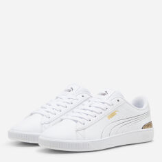 Акція на Жіночі кеди низькі Puma Vikky v3 Metallic Shine 39508501 37 (4UK) 23 см Puma White-Puma Gold-Puma Silver від Rozetka