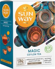 Акція на Чай чорний розсипний Sun Way Magic Ceylon Black Tea 100 г від Rozetka