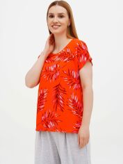 Акція на Піжамна футболка жіноча великих розмірів з віскози Трикомір 70430187 54 Помаранчева від Rozetka