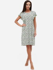 Акція на Домашня сукня жіноча великих розмірів з віскози Трикомир 40420521 Зелена від Rozetka