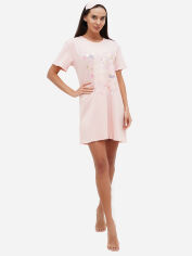 Акция на Нічна сорочка жіноча великого розміру бавовняна LUCCI 20133086 Рожева от Rozetka