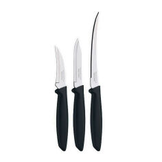 Акція на Набор ножей Tramontina Plenus black 3 предмета 23498/012 від Podushka