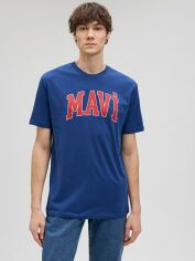 Акція на Футболка бавовняна довга чоловіча Mavi M0611711 2XL Синя від Rozetka