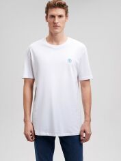Акція на Футболка бавовняна довга чоловіча Mavi M067074 2XL Біла від Rozetka