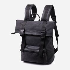 Акція на Рюкзак тканинний 18 л вміщує формат А4 FABRA leather-22583 Чорний від Rozetka