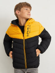 Акція на Підліткова демісезонна стьобана куртка для хлопчика C&A GD-00074190 140 см Жовта від Rozetka